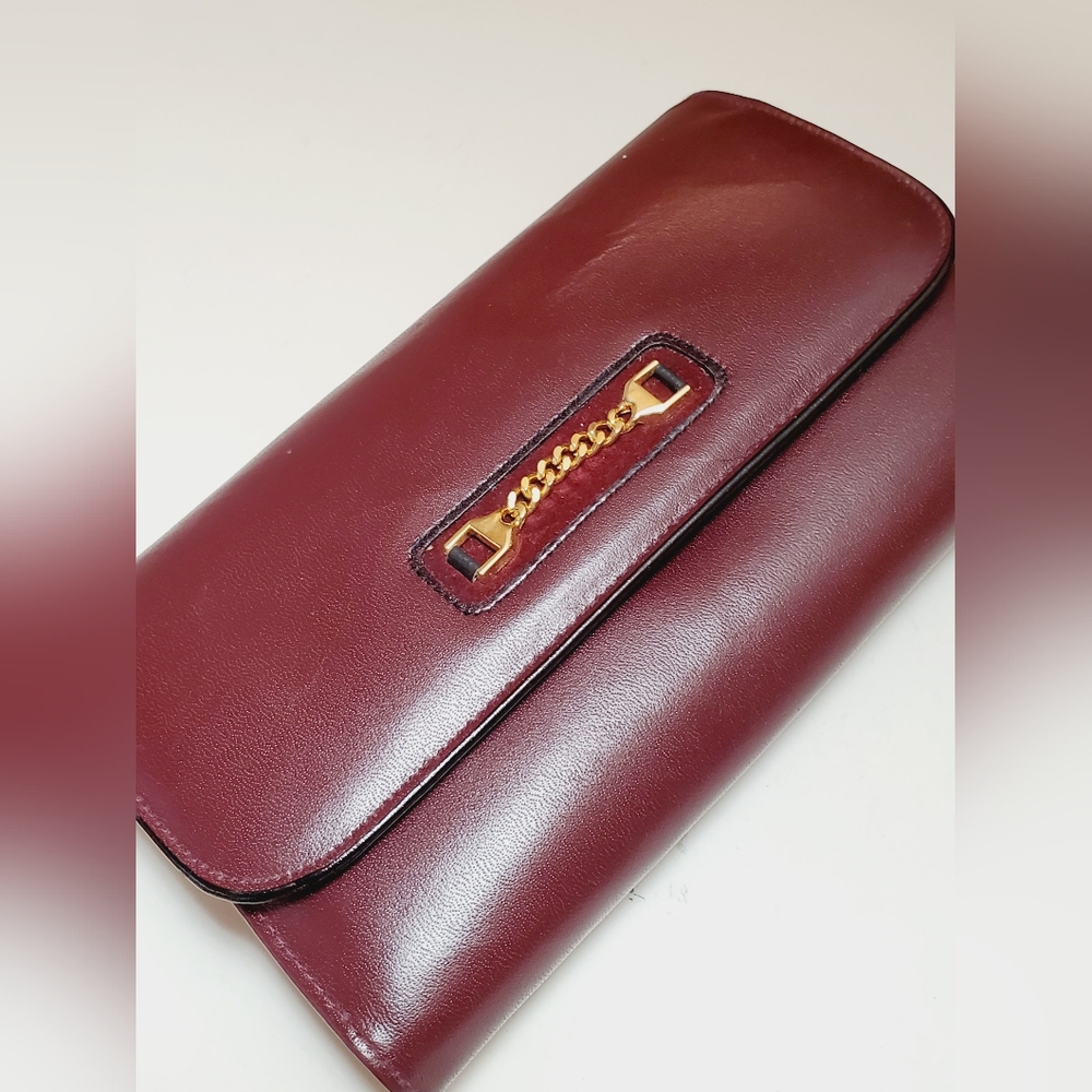 Vintage Prince Gardner Women's Full Grain Leather Maroon Trifold Wallet